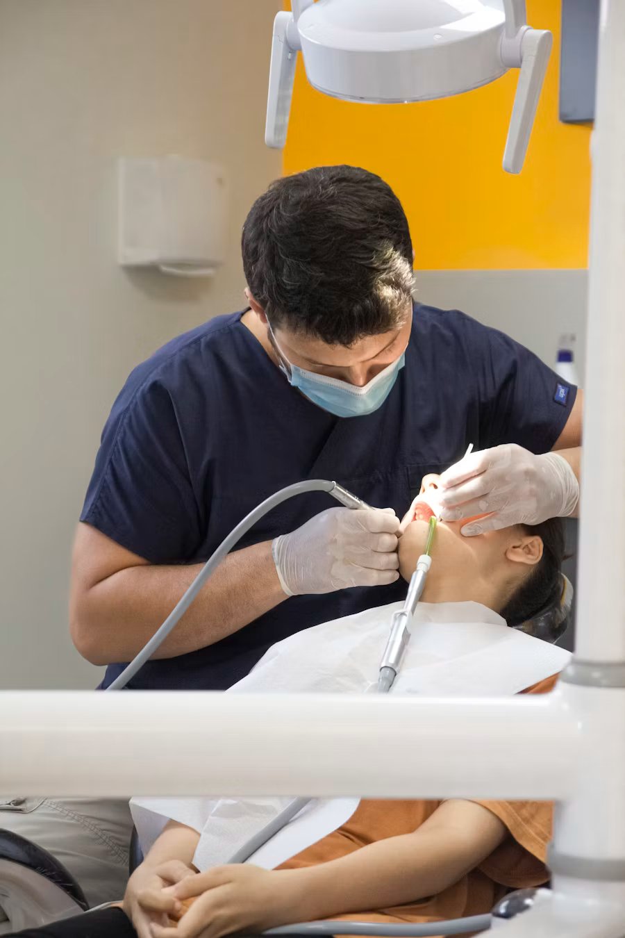 Professional teeth cleaning and polishing